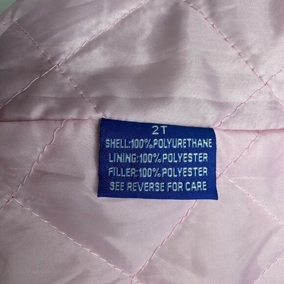 Outdoor Habitat Toddler Light Pink Moto Jacket Size 2T USA Embroidered Eagle - Picture 6 of 10